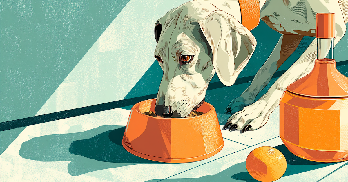 nourah_98464_a_digital_illustration_of_a_dog_eating_dry_food._A_43f6fd52-ec19-42ff-a7fc-dc01fc0746ba